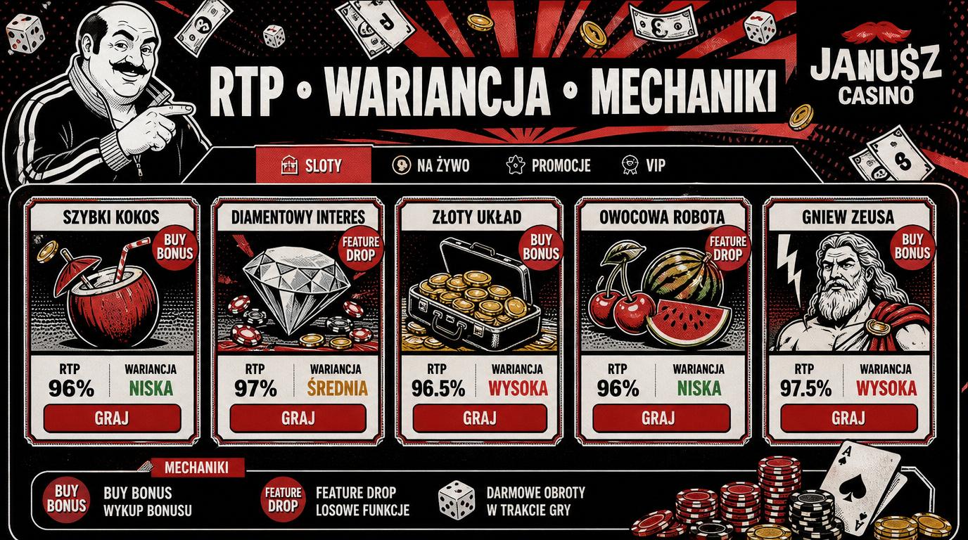 zdjęcie slotów z oznaczeniami RTP i mechanikami